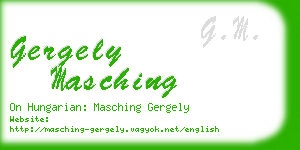 gergely masching business card